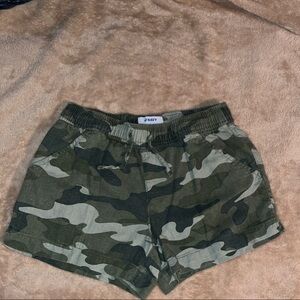 Girls Old Navy Camouflage Green Shorts